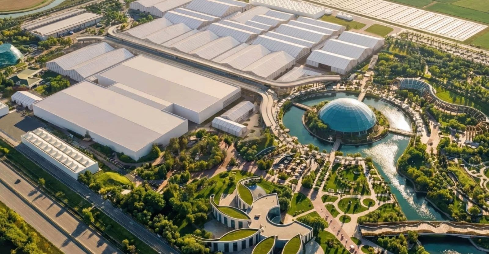 Aerial view of the COP31 pavilion grounds in Antalya